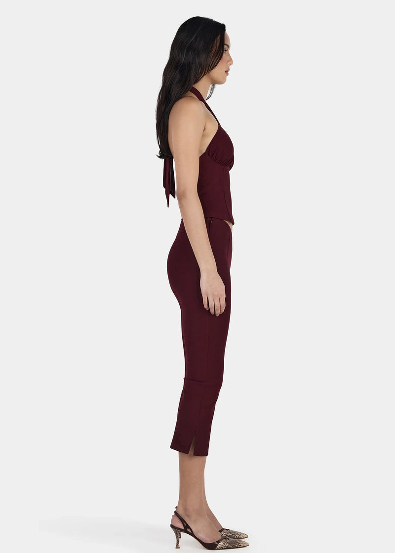 Chelsea Halter Top | Burgundy