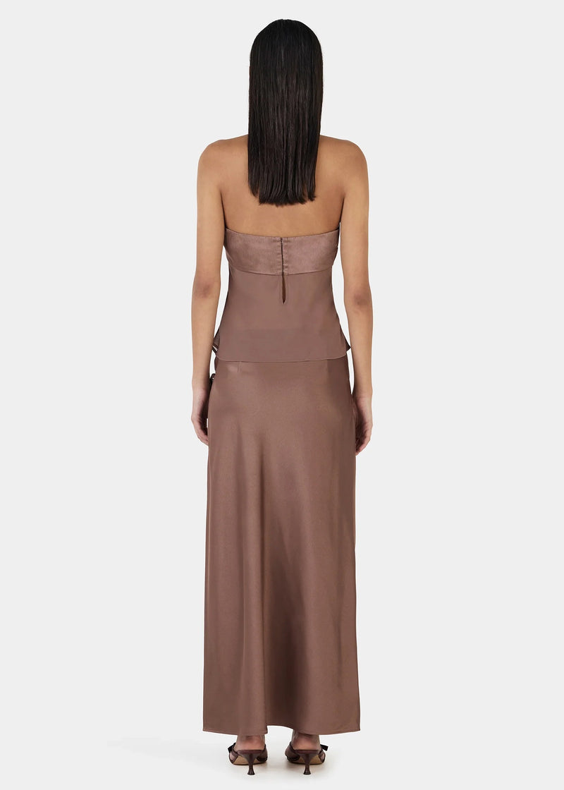 Patrice Strapless Top | Brown