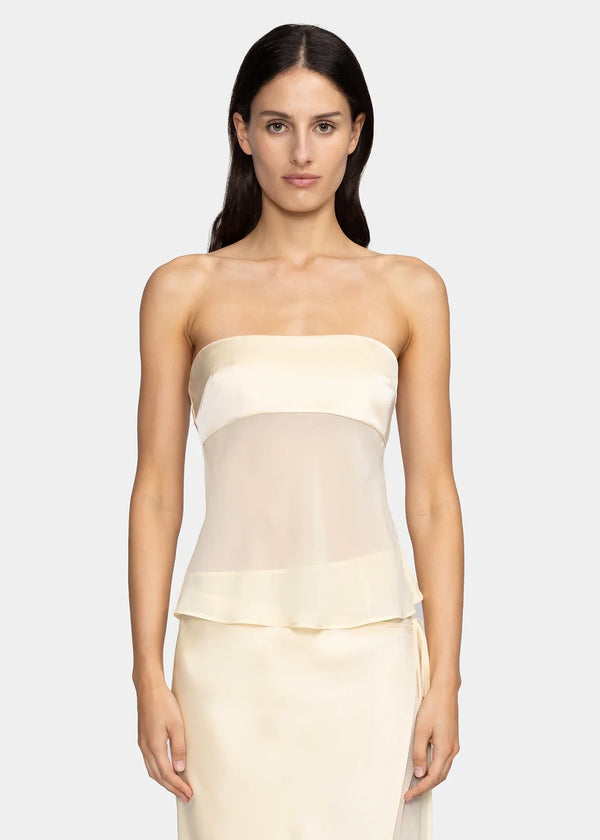 Patrice Strapless Top | Buttercream