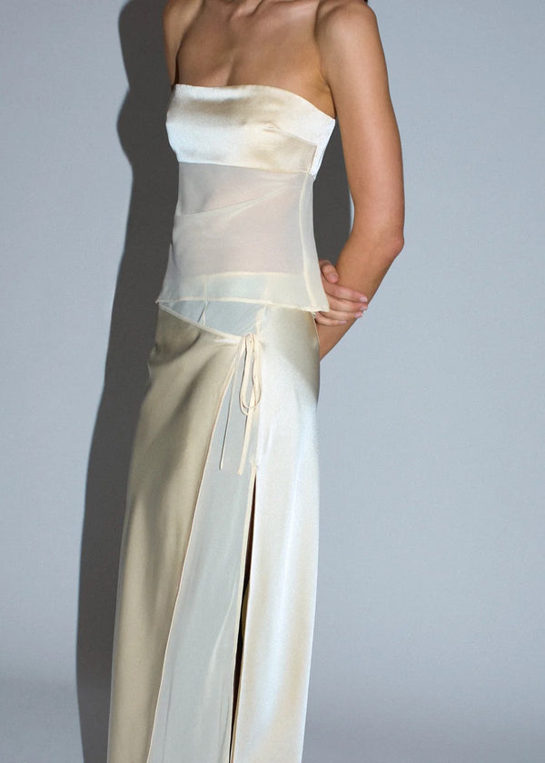 Patrice Strapless Top | Buttercream