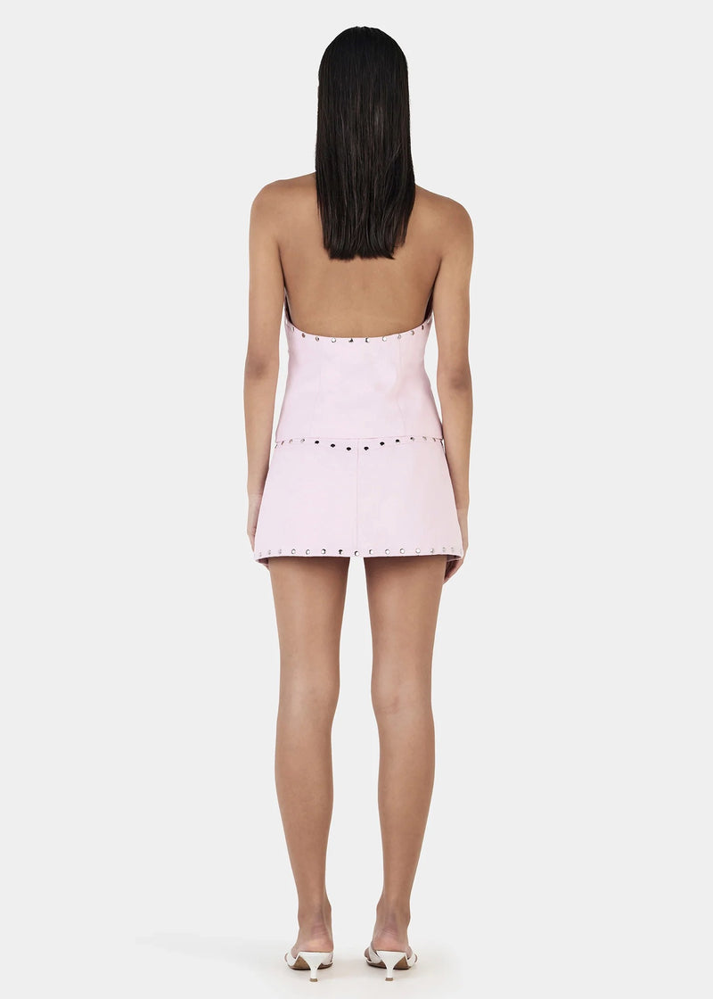 Selma Studded Top | Baby Pink