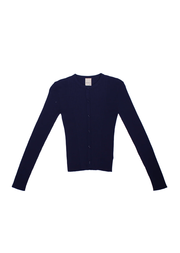 Ribbed Cardigan | Navy