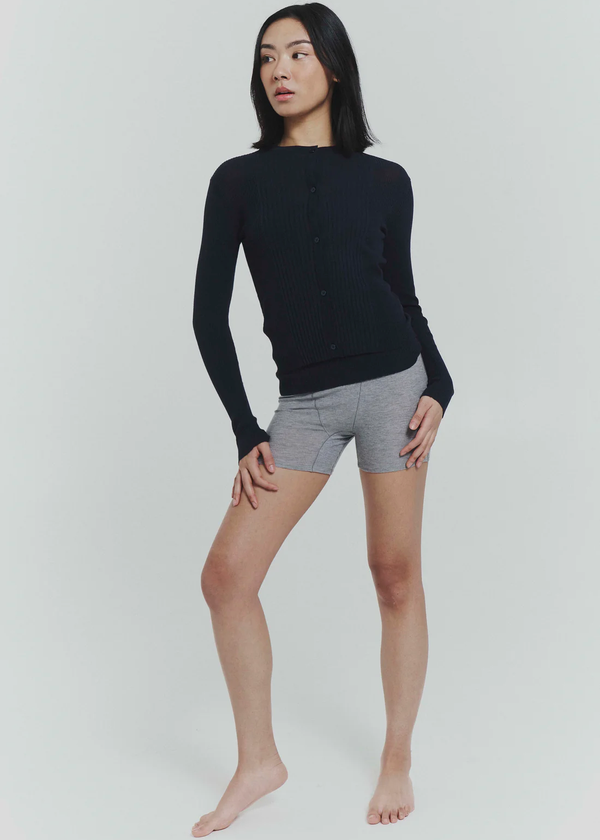 Ribbed Cardigan | Navy