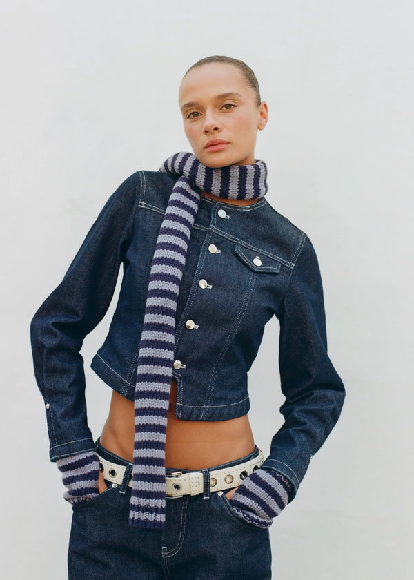 Goldie Fitted Denim Jacket | Indigo