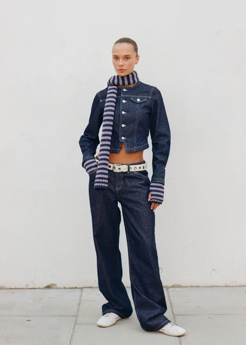 Goldie Fitted Denim Jacket | Indigo