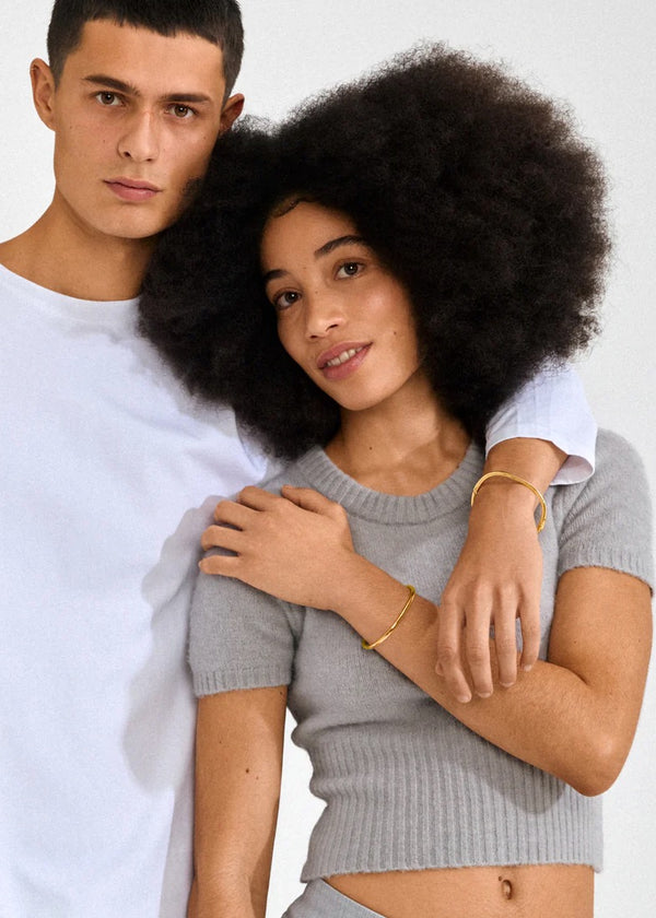 ALAIA Oval Bangle | gold-plated