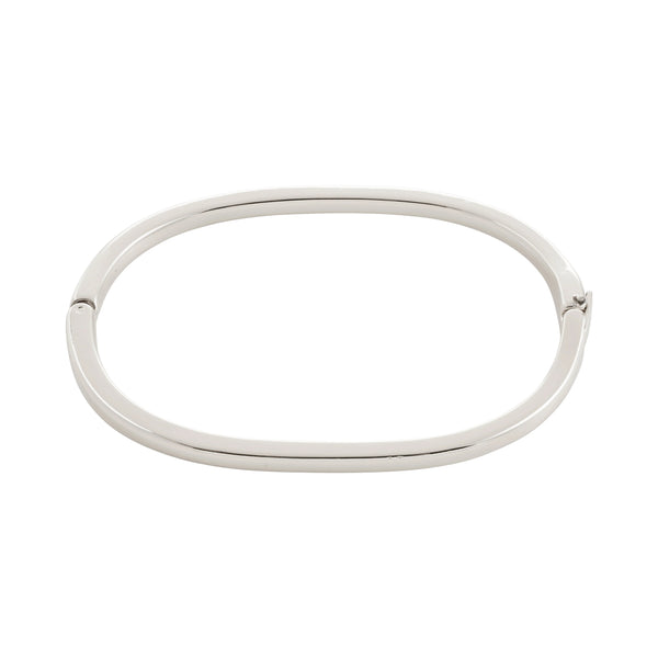 ALAIA Oval Bangle | silver-plated