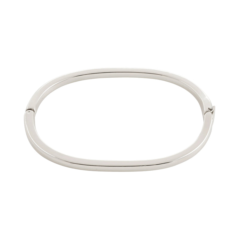 ALAIA Oval Bangle | silver-plated