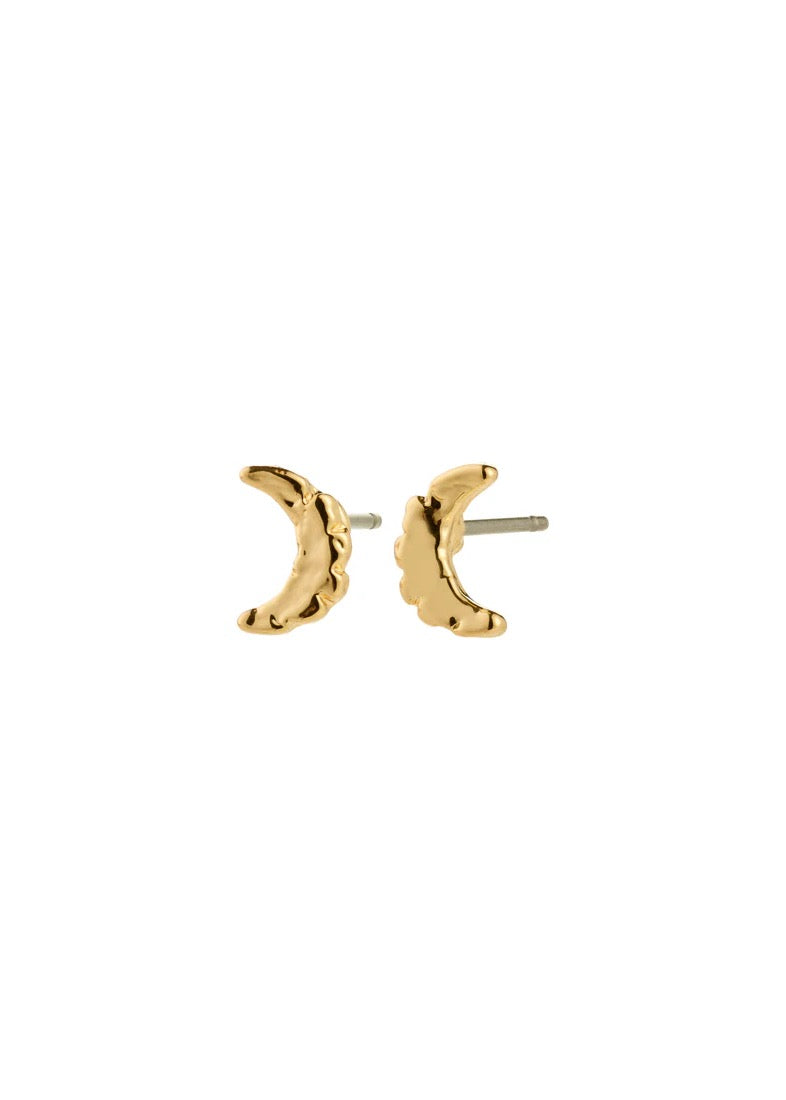 BETWEEN Moon Earrings | Gold-Plated