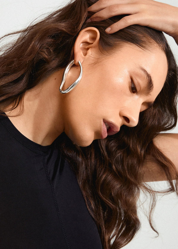 DUNE Hoop Earrings | Silver-Plated