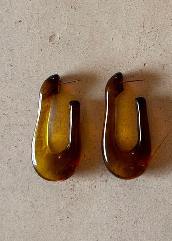 ELIJAH Earrings | Brown