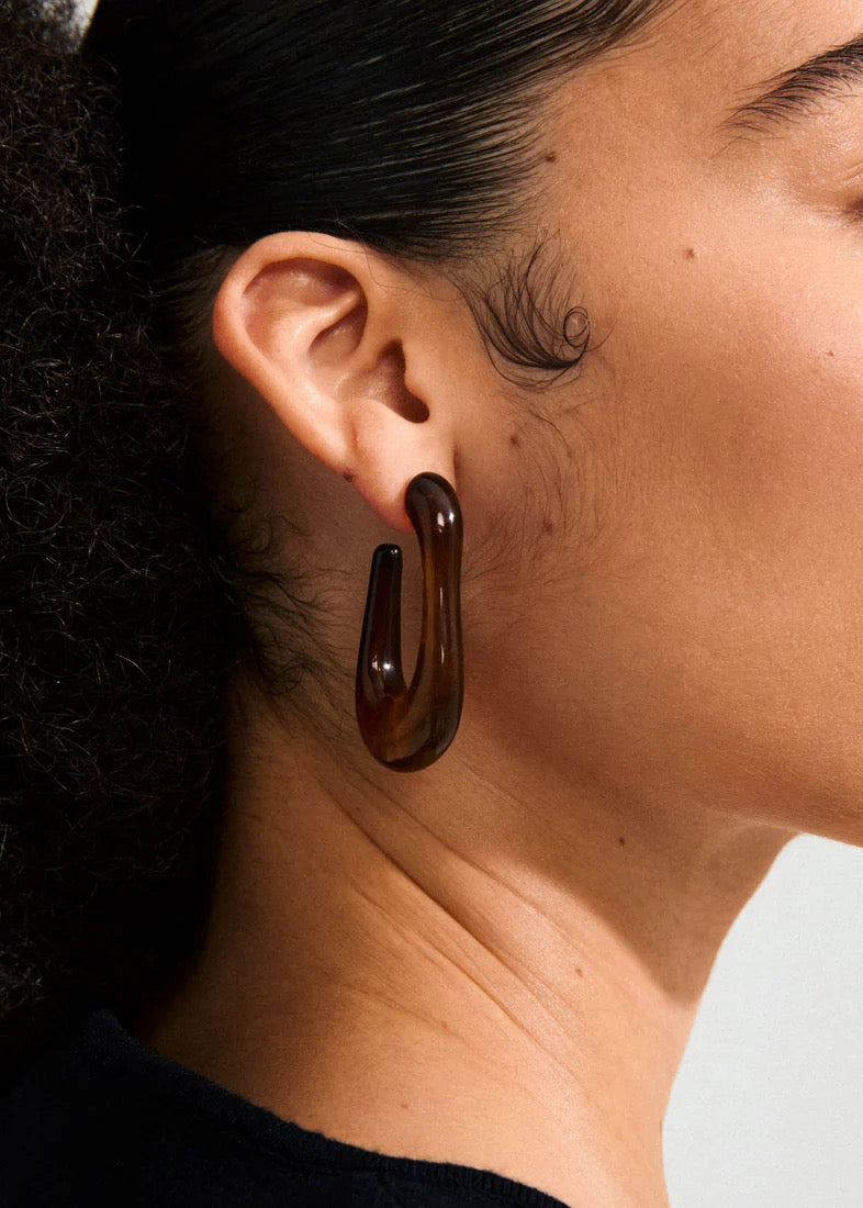 ELIJAH Earrings | Brown