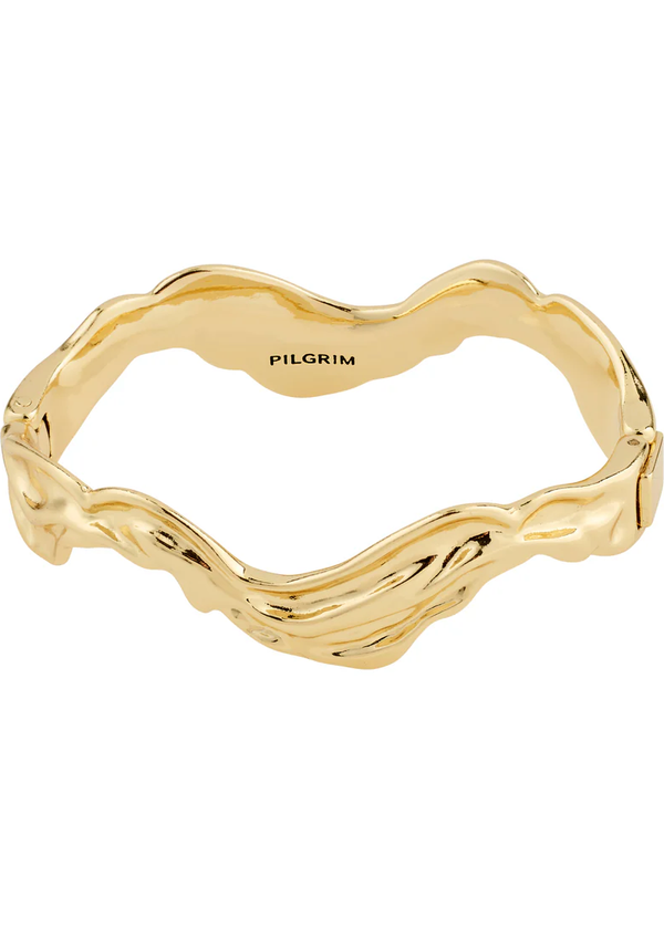 FEEL Wavy Bangle | Gold-Plated