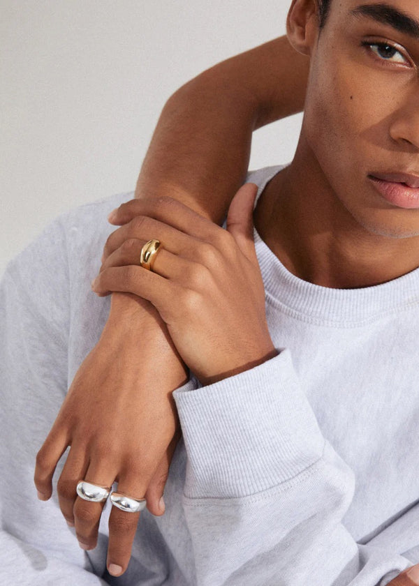 HARRISON Adjustable Rings | 2-in-1 set | Silver-Plated
