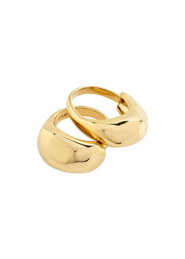 HARRISON Adjustable Rings | 2-in-1 set | Gold-Plated