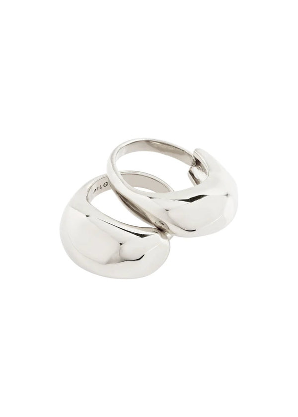 HARRISON Adjustable Rings | 2-in-1 set | Silver-Plated