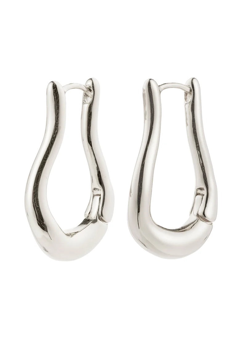 UNFOLD hoops | Silver-Plated