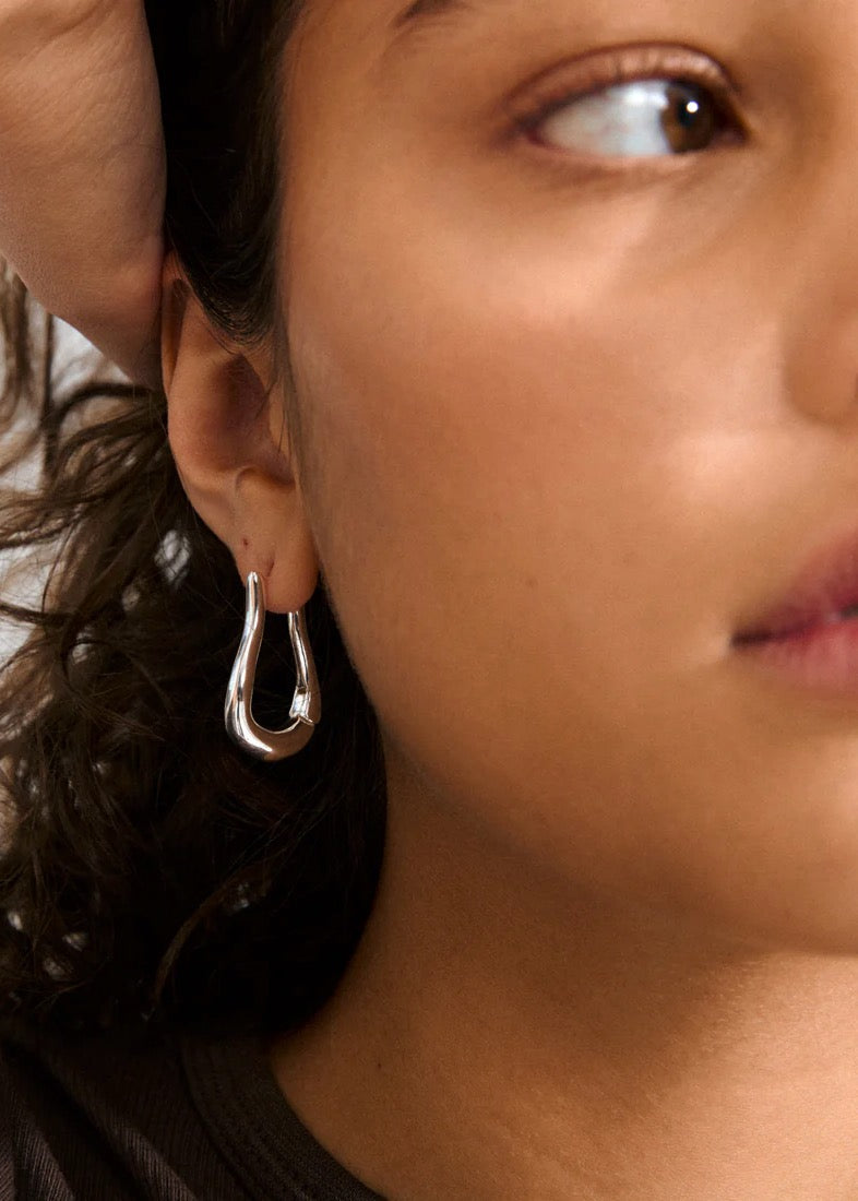 UNFOLD hoops | Silver-Plated