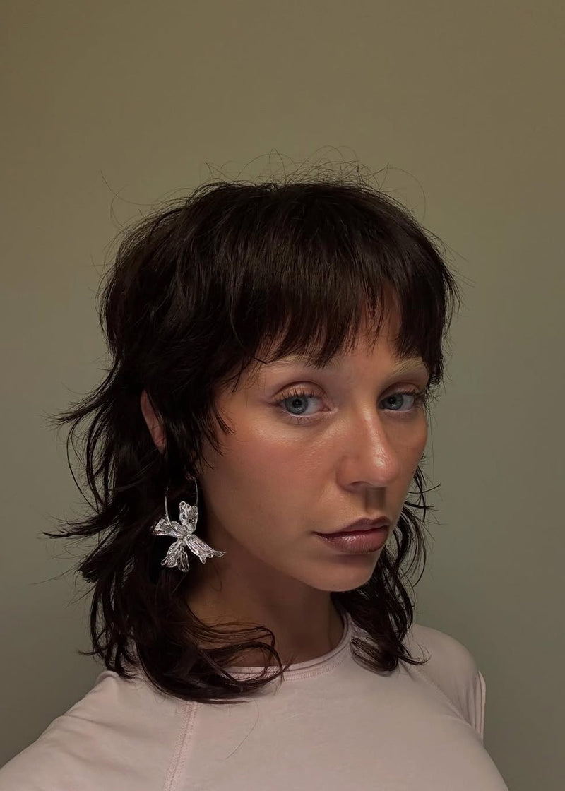 DREAM Floral Hoops | Silver-Plated