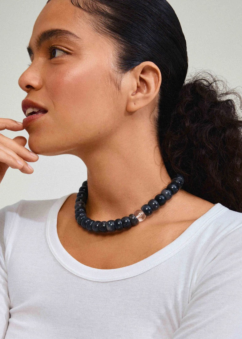 ECLIPSE Acrylic Chunky Beads Necklace |  Grey