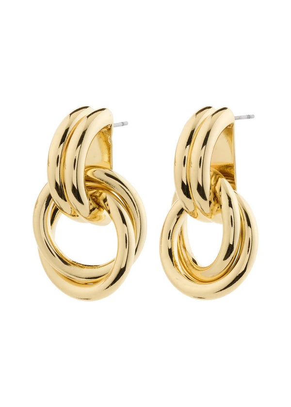 AGNI Knot Hoop Earrings | Gold-Plated