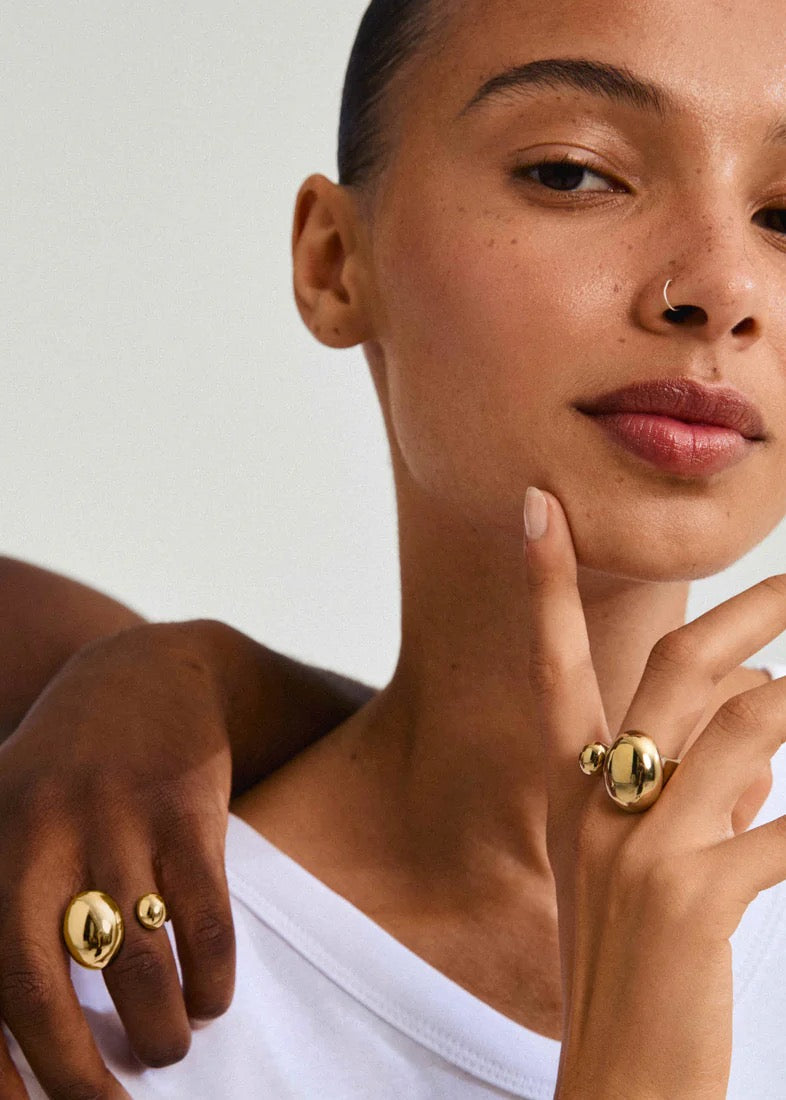 ALVIN Bubble Dome Ring | Gold-Plated