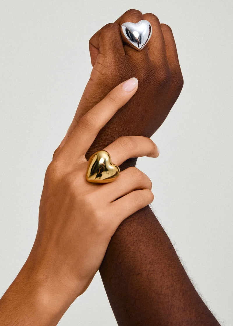 ANNEMETTE Chunky Heart Ring | Silver-Plated