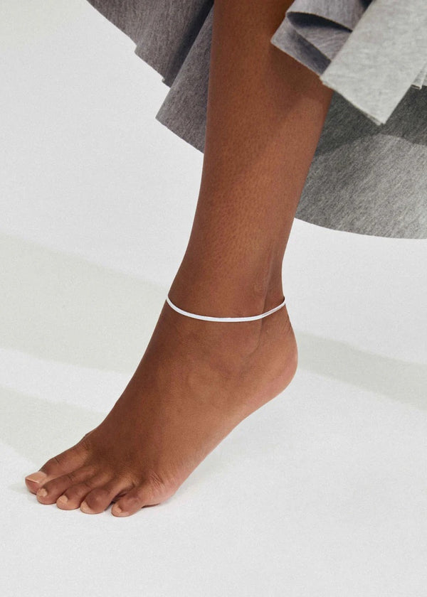 JOANNA Herringbone Anklet | Silver-Plated