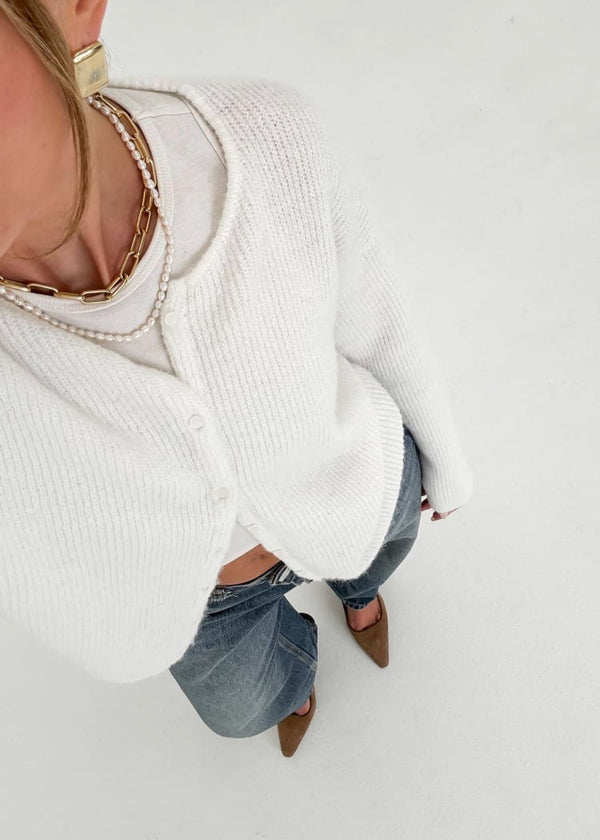 Newport Cardigan | Ivory