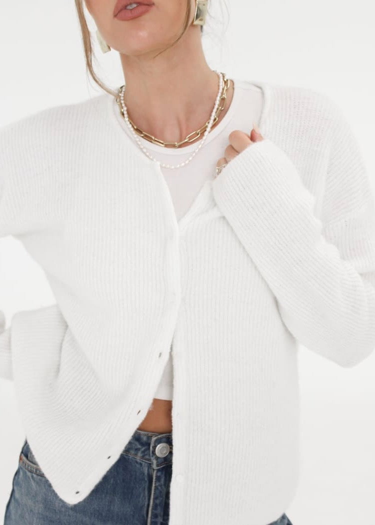 Newport Cardigan | Ivory