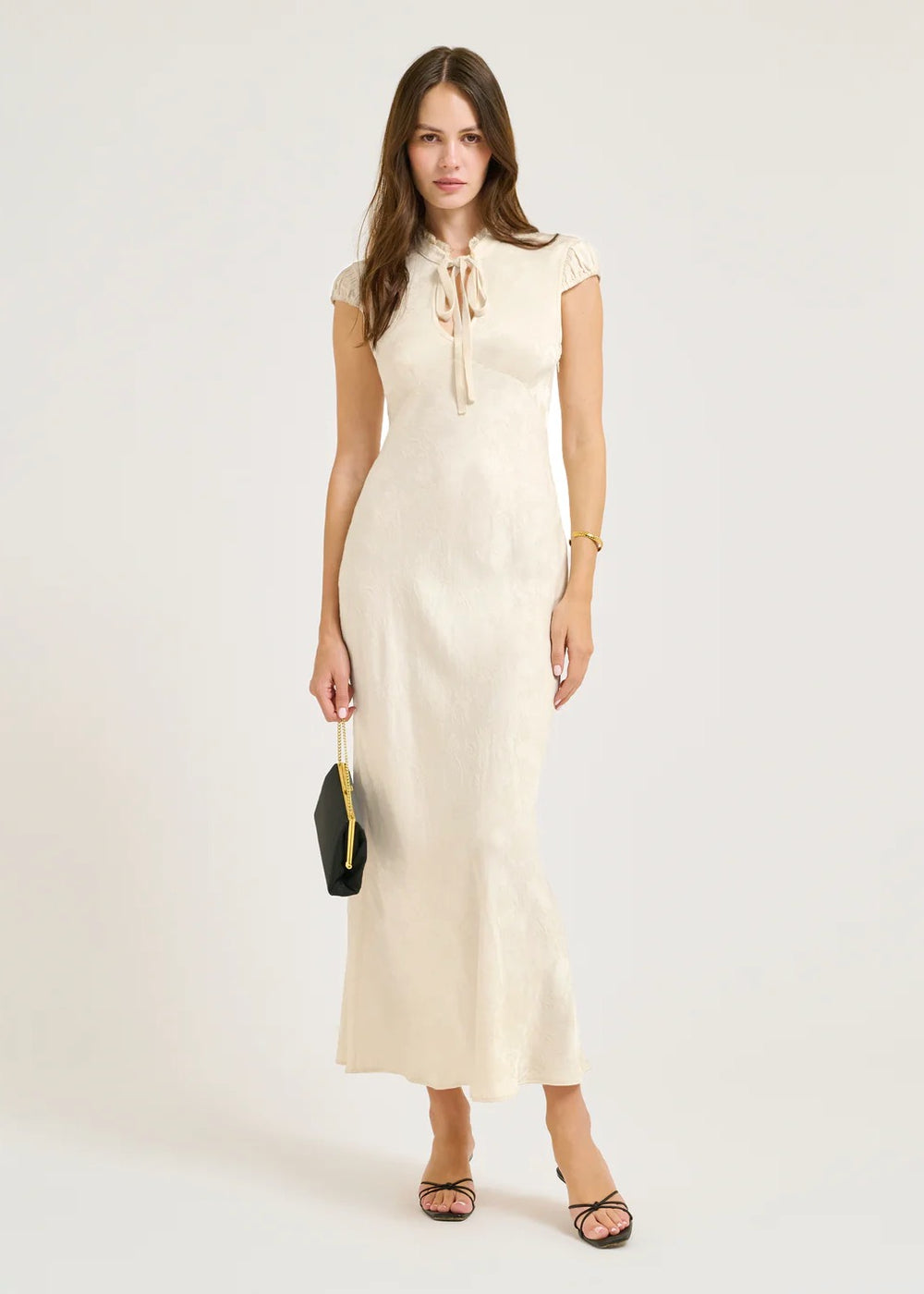 beige dress canada Yellow Eyelet Mini Dress - Fit and Flare Dress main image 0