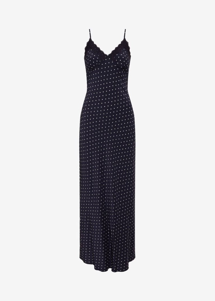 Sinatra Polka Dot Maxi Dress | Navy