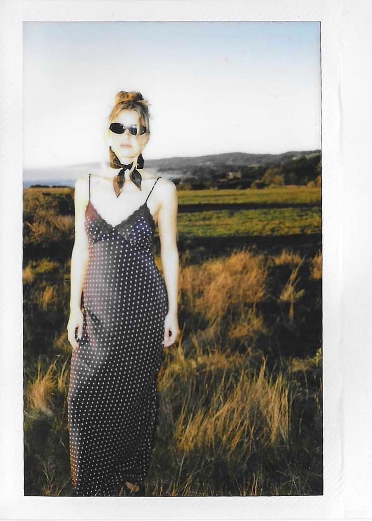 Sinatra Polka Dot Maxi Dress | Navy
