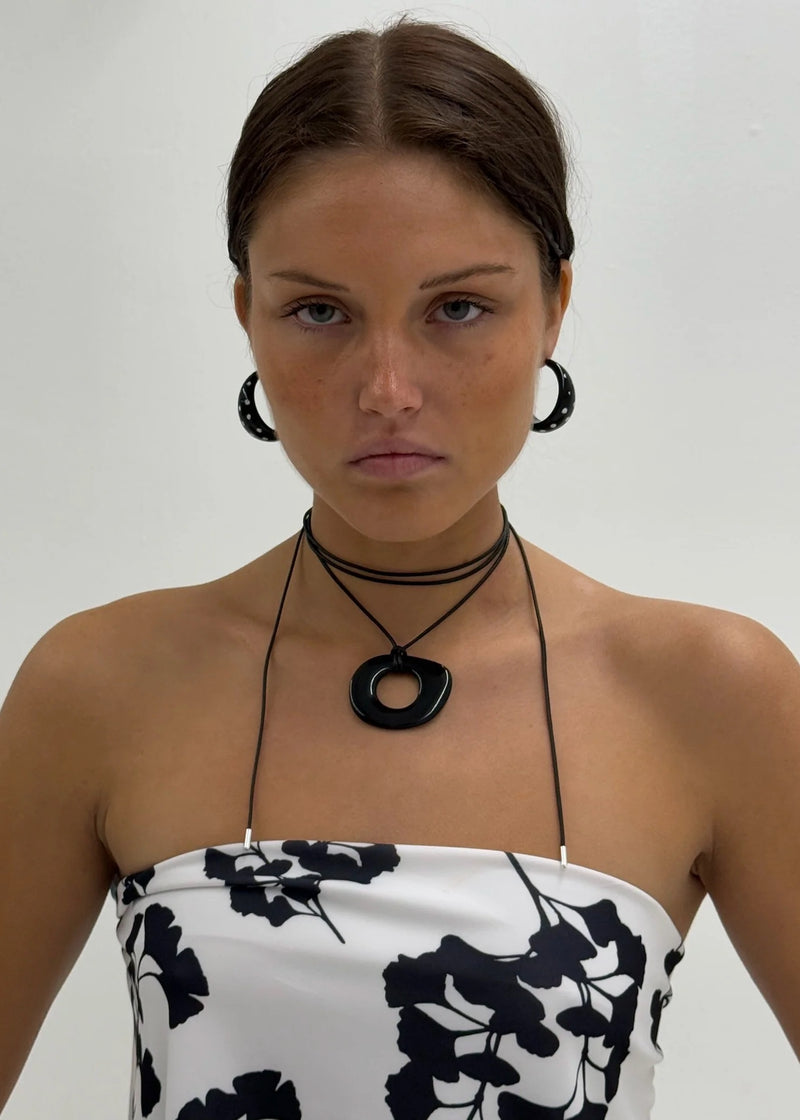 Catalina Black Cord Necklace