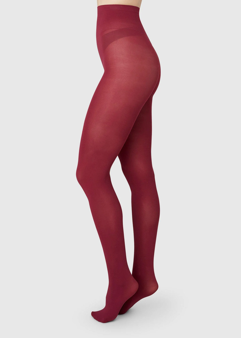 Olivia Premium Tights | Red Mahogany