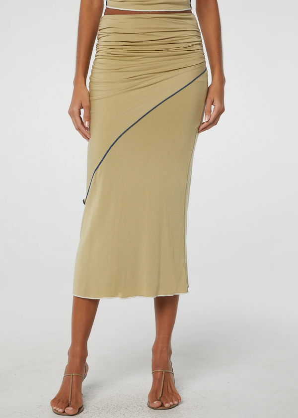 'Anita' Contrast Stitching Skirt