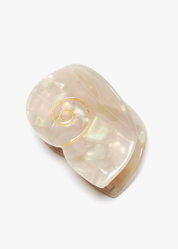 Siren Sea Shell Opal Acetate Mini Hair Claw for a Mermaid