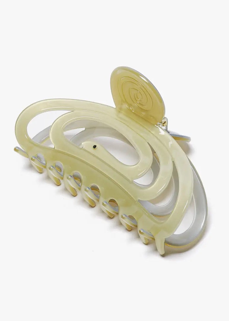 Corra Claw Green Acetate Snake Women's Hair Claw