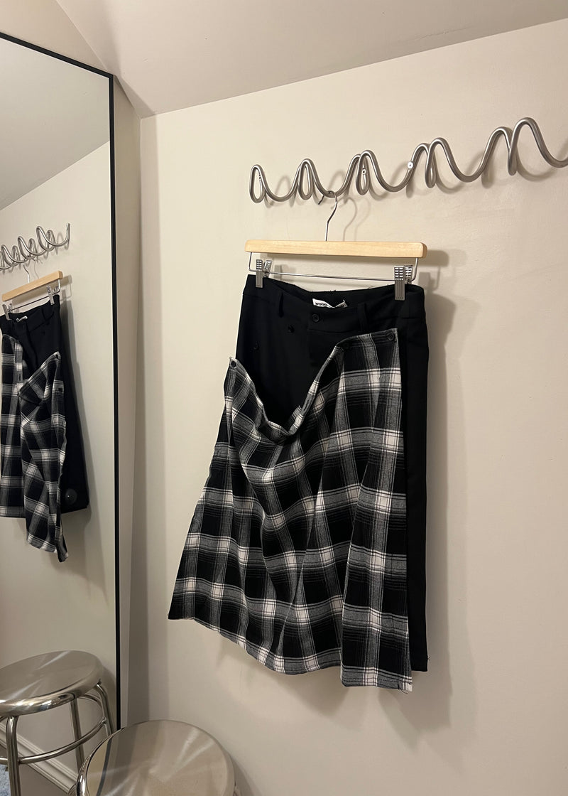 Office Party Plaid Skirt