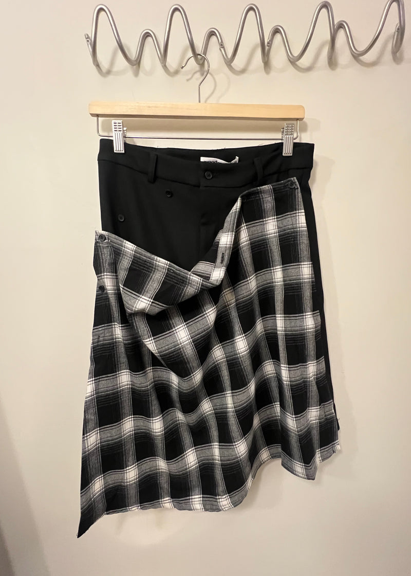Office Party Plaid Skirt