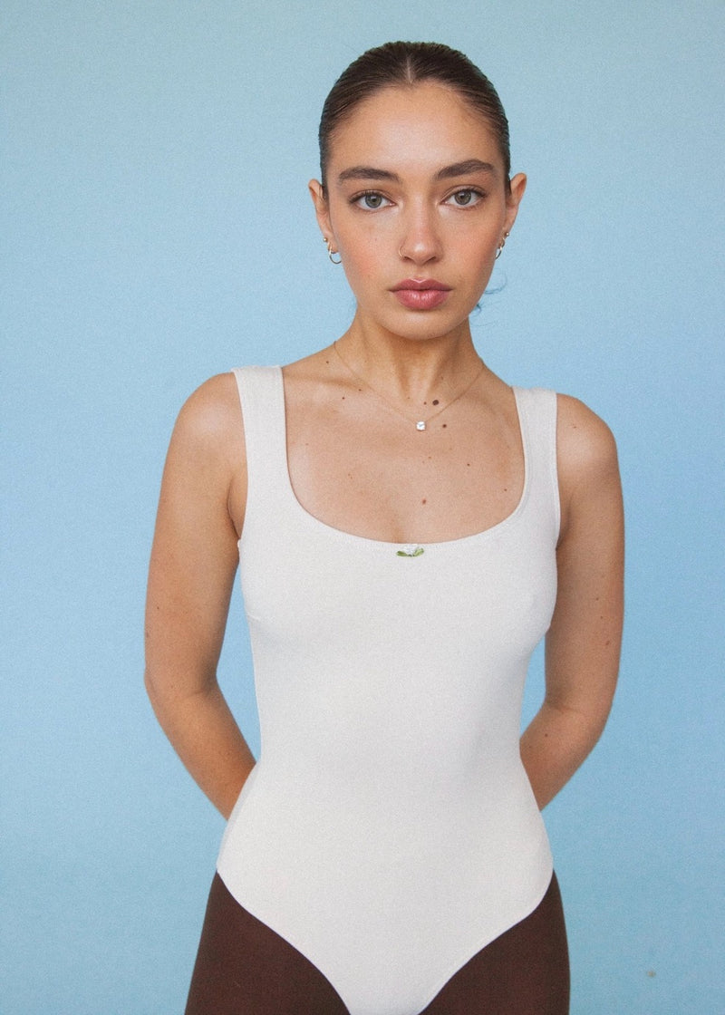 Perfect Scoop Bodysuit In Butter