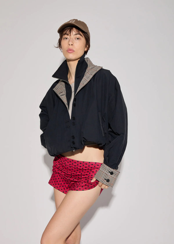 Amaryllis Plaid Cropped Jacket