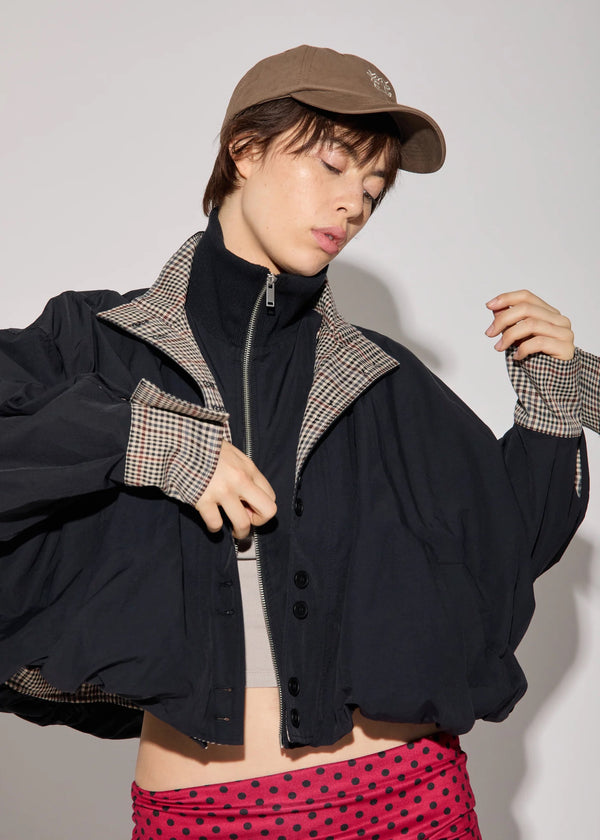 Amaryllis Plaid Cropped Jacket