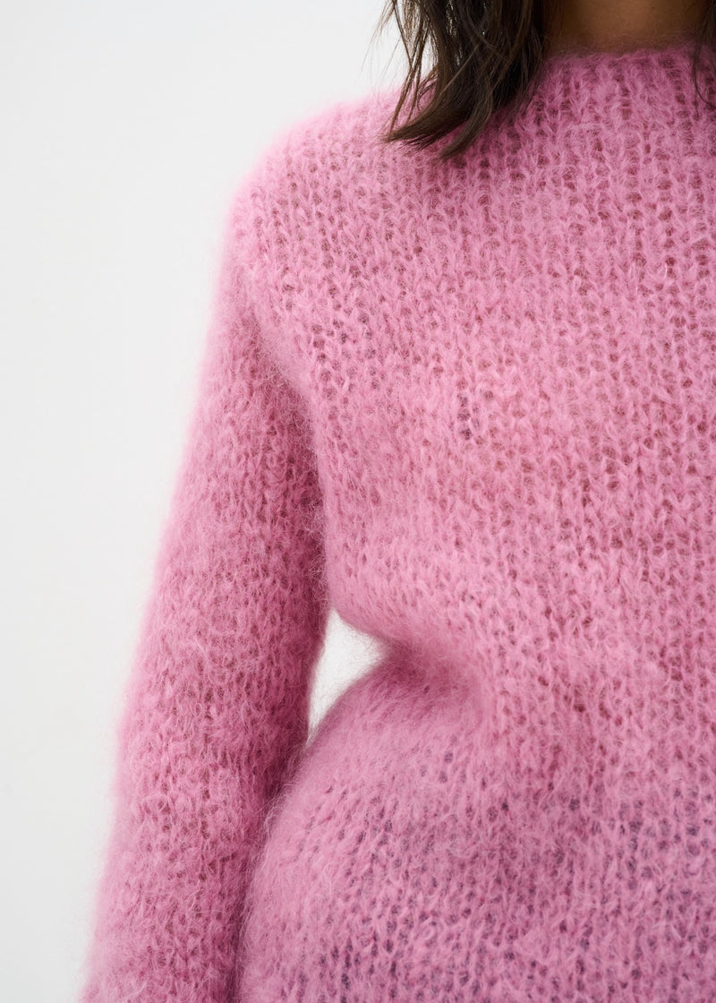 Jetra Mohair Sweater | Rose