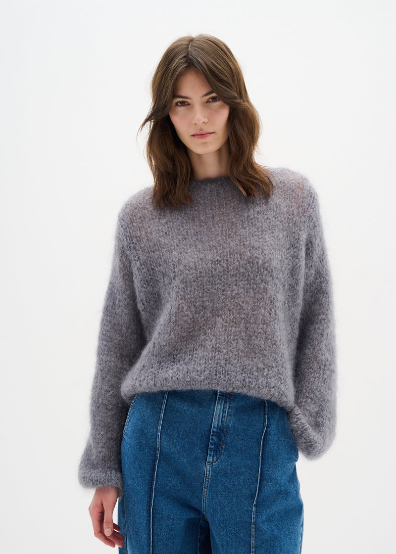 Jetra Mohair Sweater | Granite
