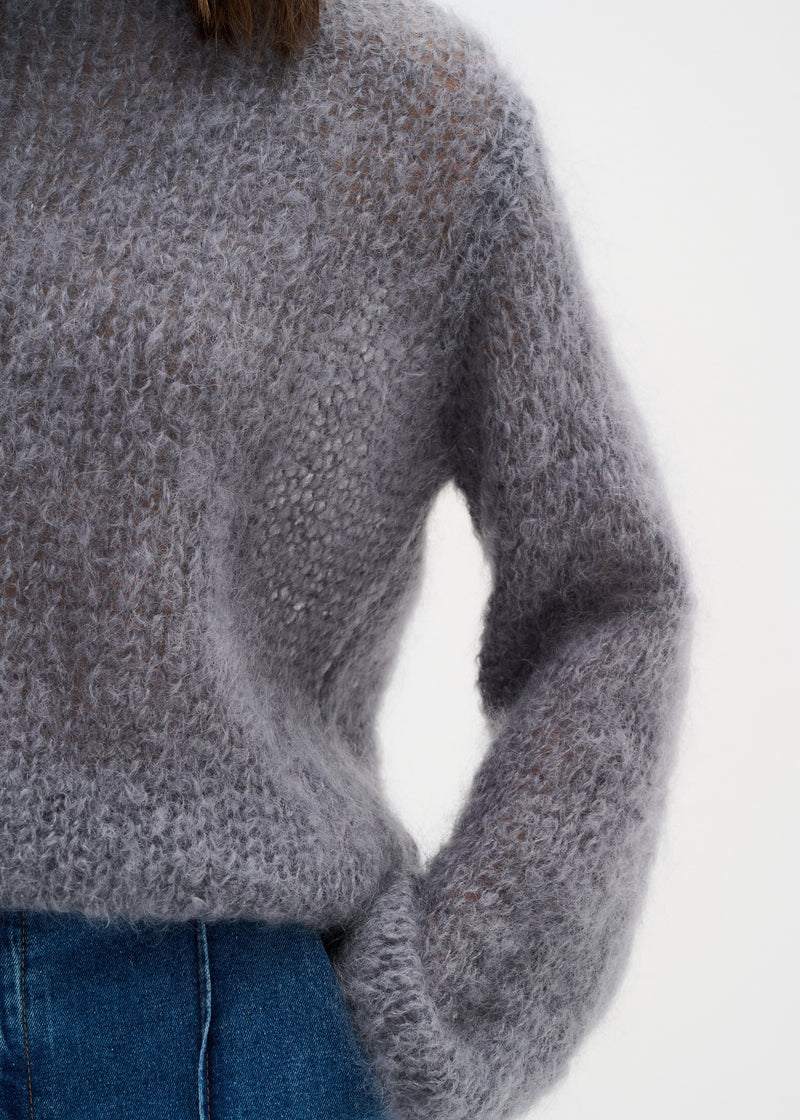 Jetra Mohair Sweater | Granite