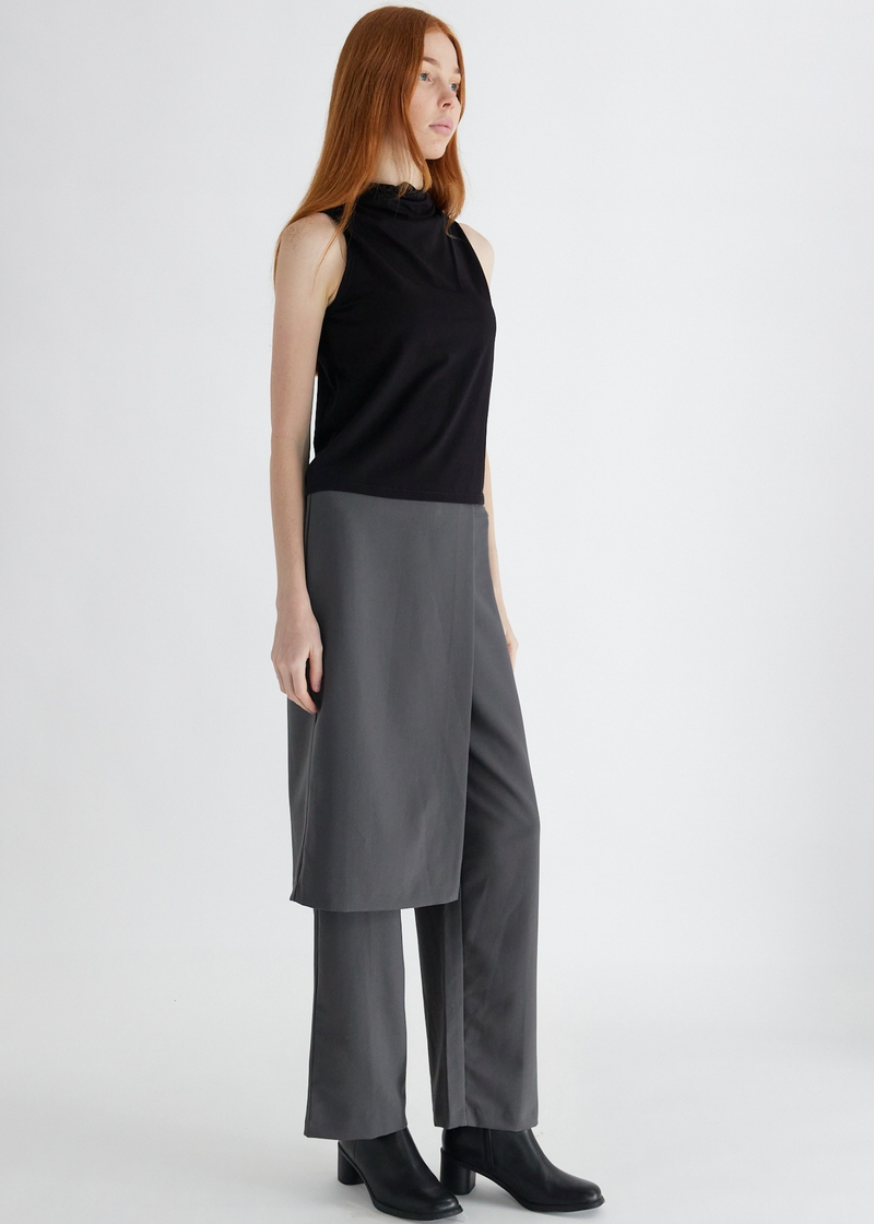 'Harry' Trouser Skirt | Charcoal