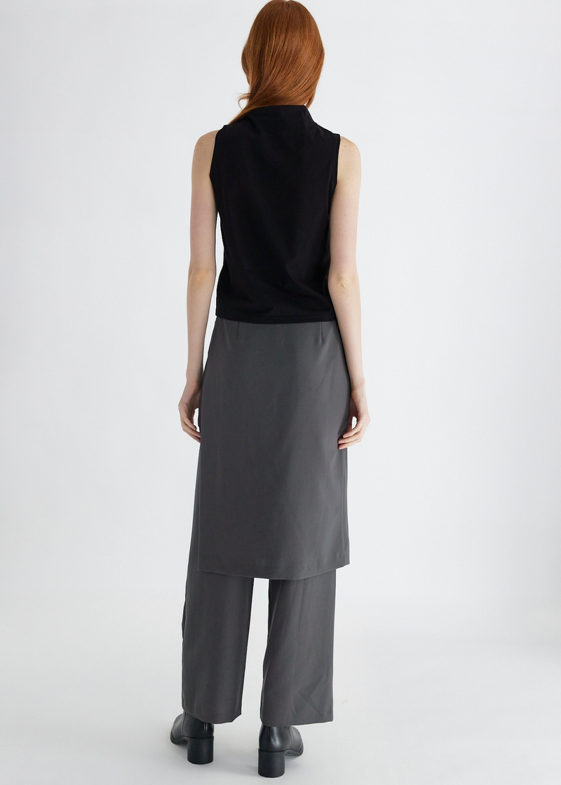 'Harry' Trouser Skirt | Charcoal