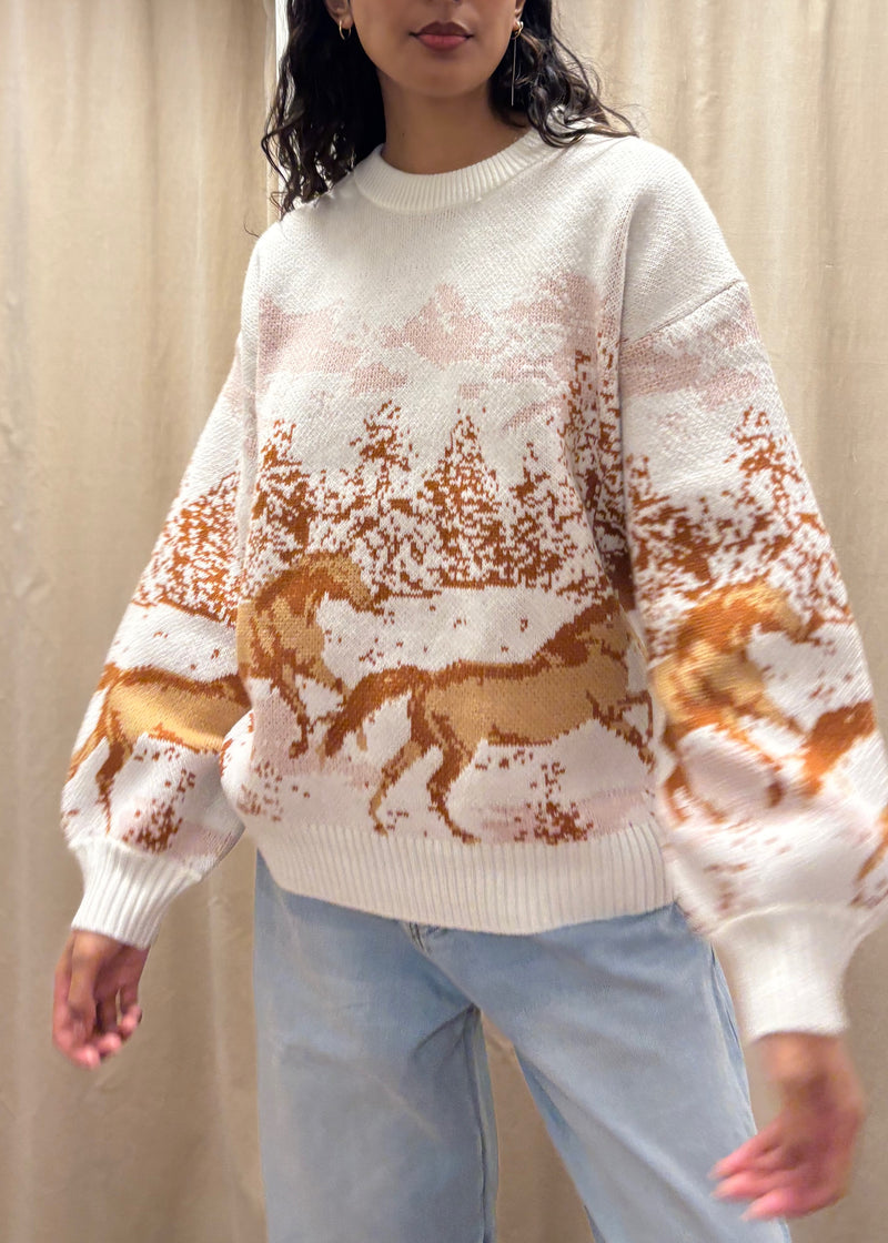 Wild Horses Oversized Knit Sweater