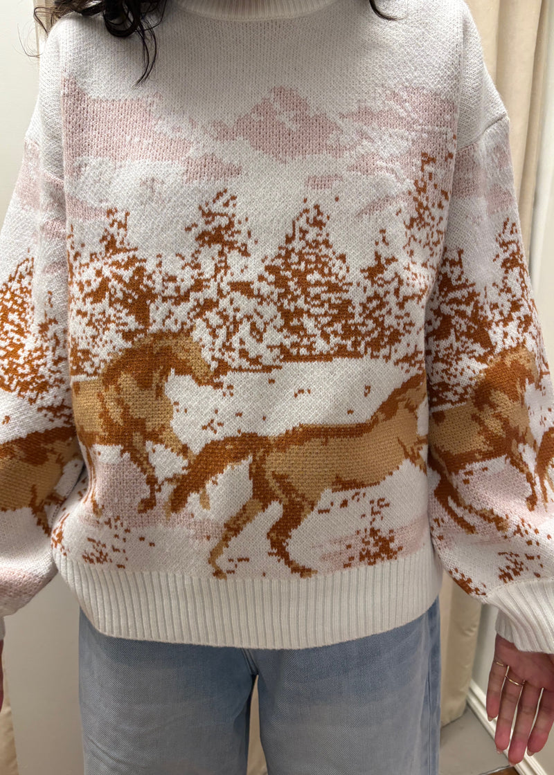 Wild Horses Oversized Knit Sweater